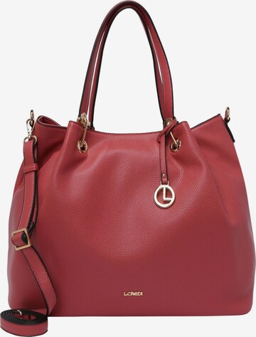 L.CREDI Shoulder Bag in Red: front