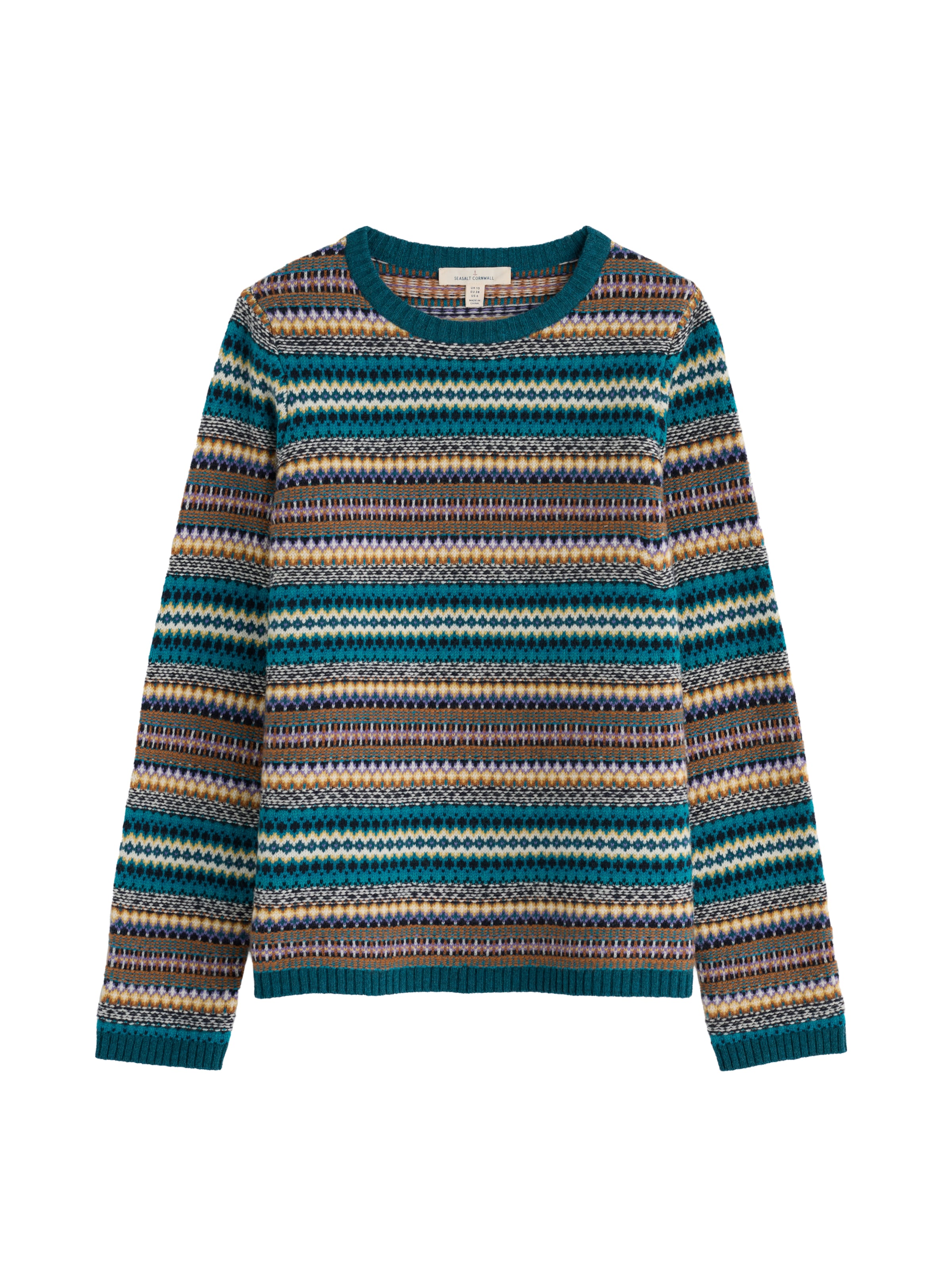 Seasalt Cornwall Svetr 'Percella Cove' – modrá: přední strana