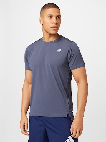 new balance - Camisa funcionais 'Accelerate' em azul: frente