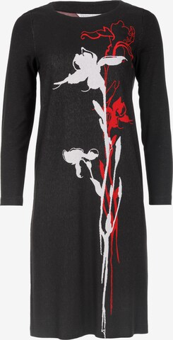 HELMIDGE Gebreide jurk in Zwart: voorkant