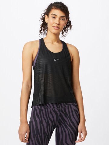 NIKE Sports Top in Black: front