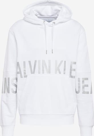 Calvin Klein Jeans Regular Fit Sweatshirt in Weiß: predná strana