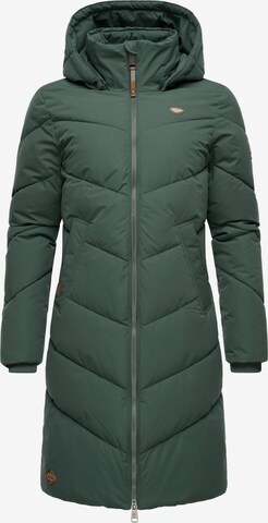 Ragwear Winter Coat 'Rebelka' in Green: front