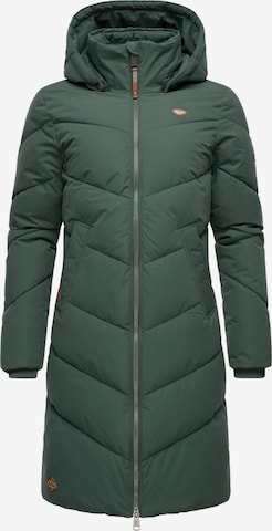 Ragwear Winter Coat 'Rebelka' in Green: front