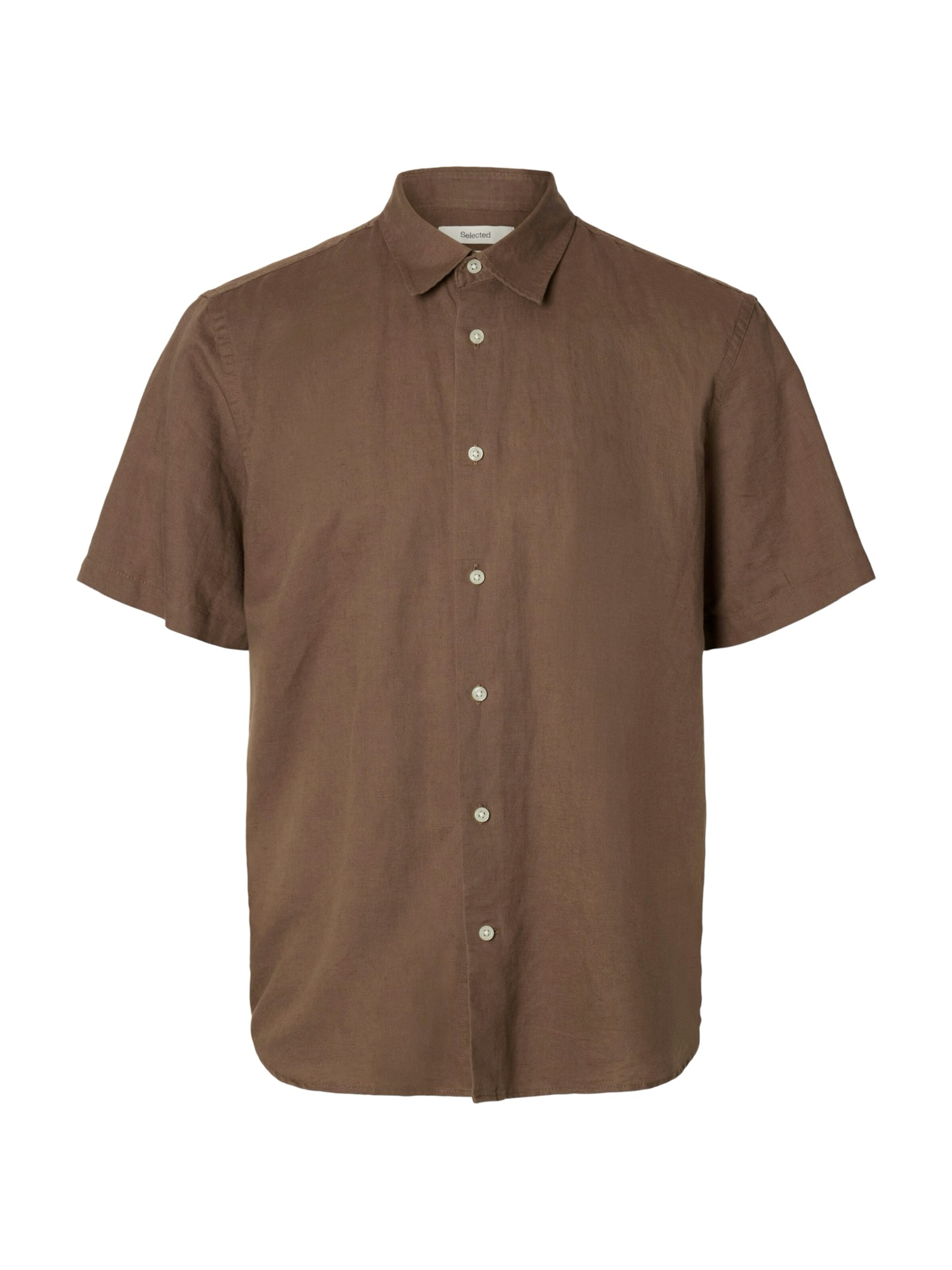 SELECTED Skjorte 'SLHCLAY' i brun: forside