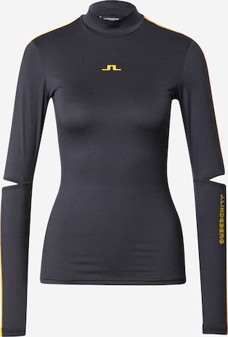 J.Lindeberg - Camiseta funcional 'Diane' en negro: frente