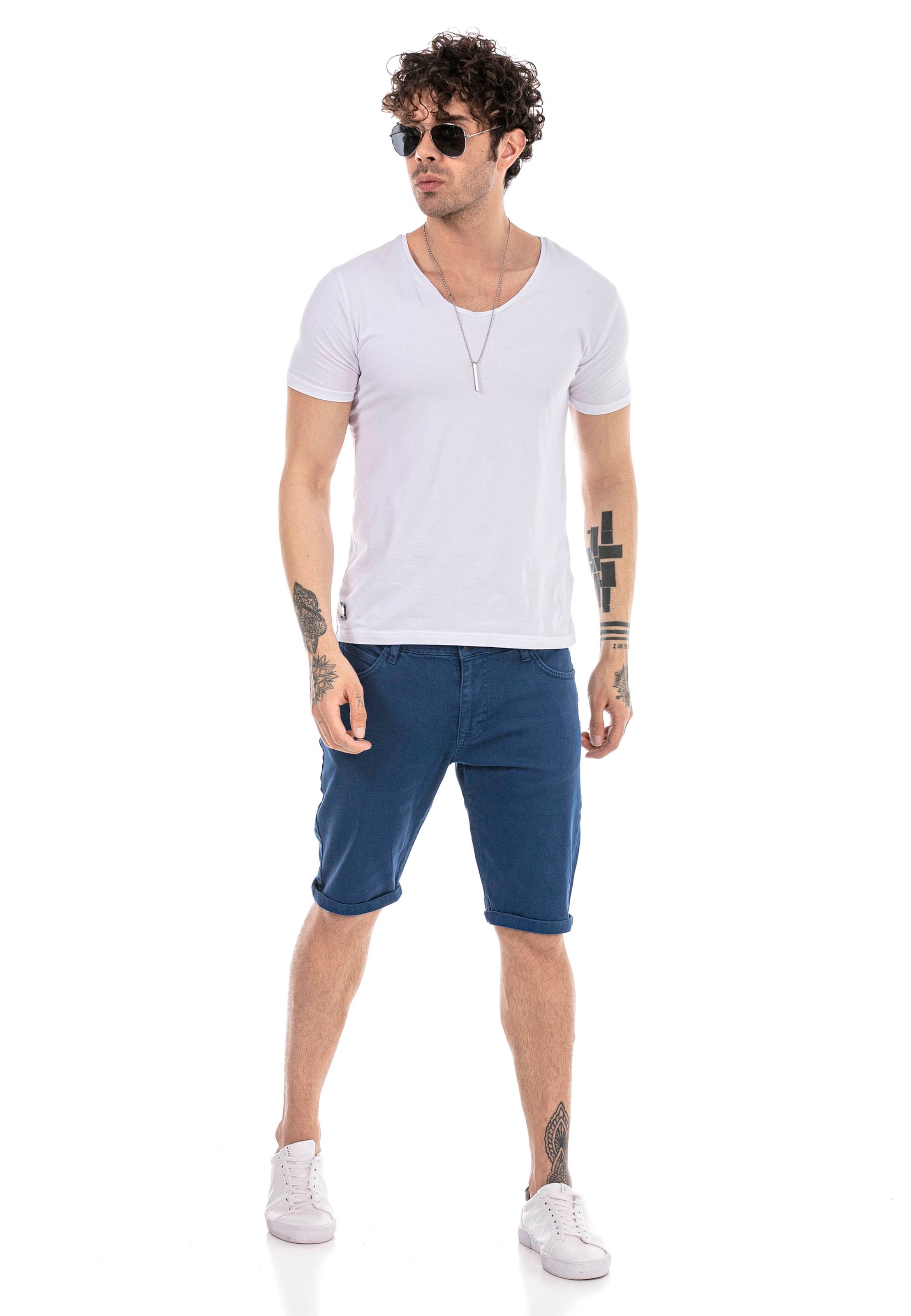 Männer Hosen Redbridge Chinoshort 'Rayleigh' in Indigo - LD24597 Männer Hosen Redbridge Chinoshort 'Rayleigh' in Indigo - LD24597