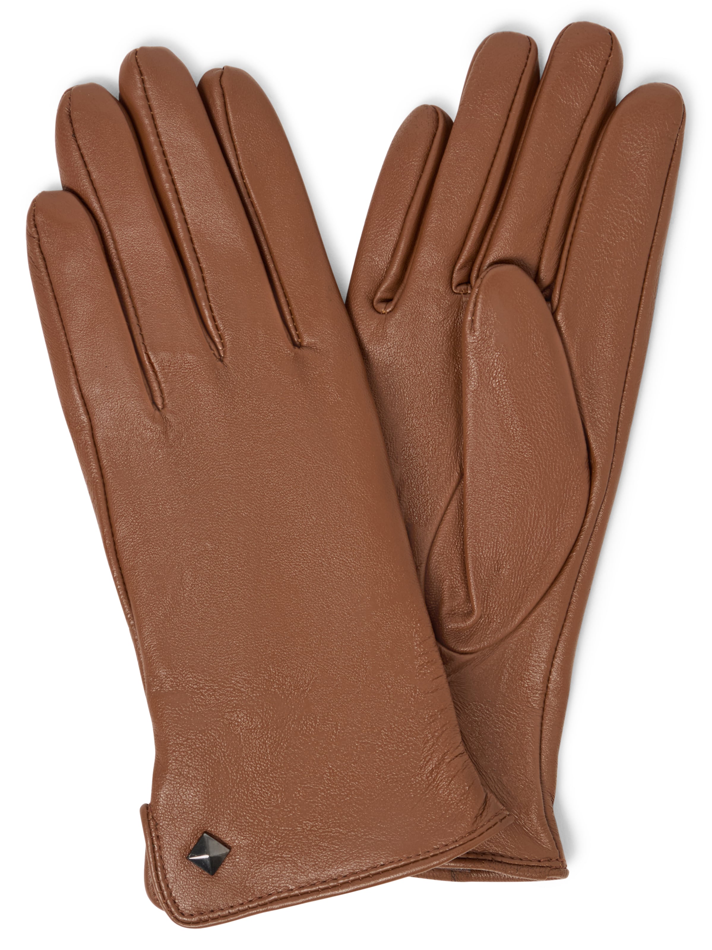 Pearlwood Full Finger Gloves 'Meg' in Brown: front