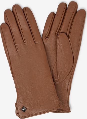 Pearlwood Full Finger Gloves 'Meg' in Brown: front