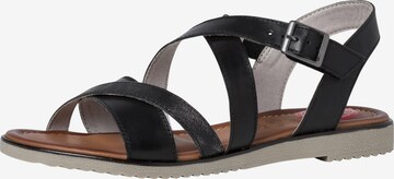 JANA Sandals in Black: front