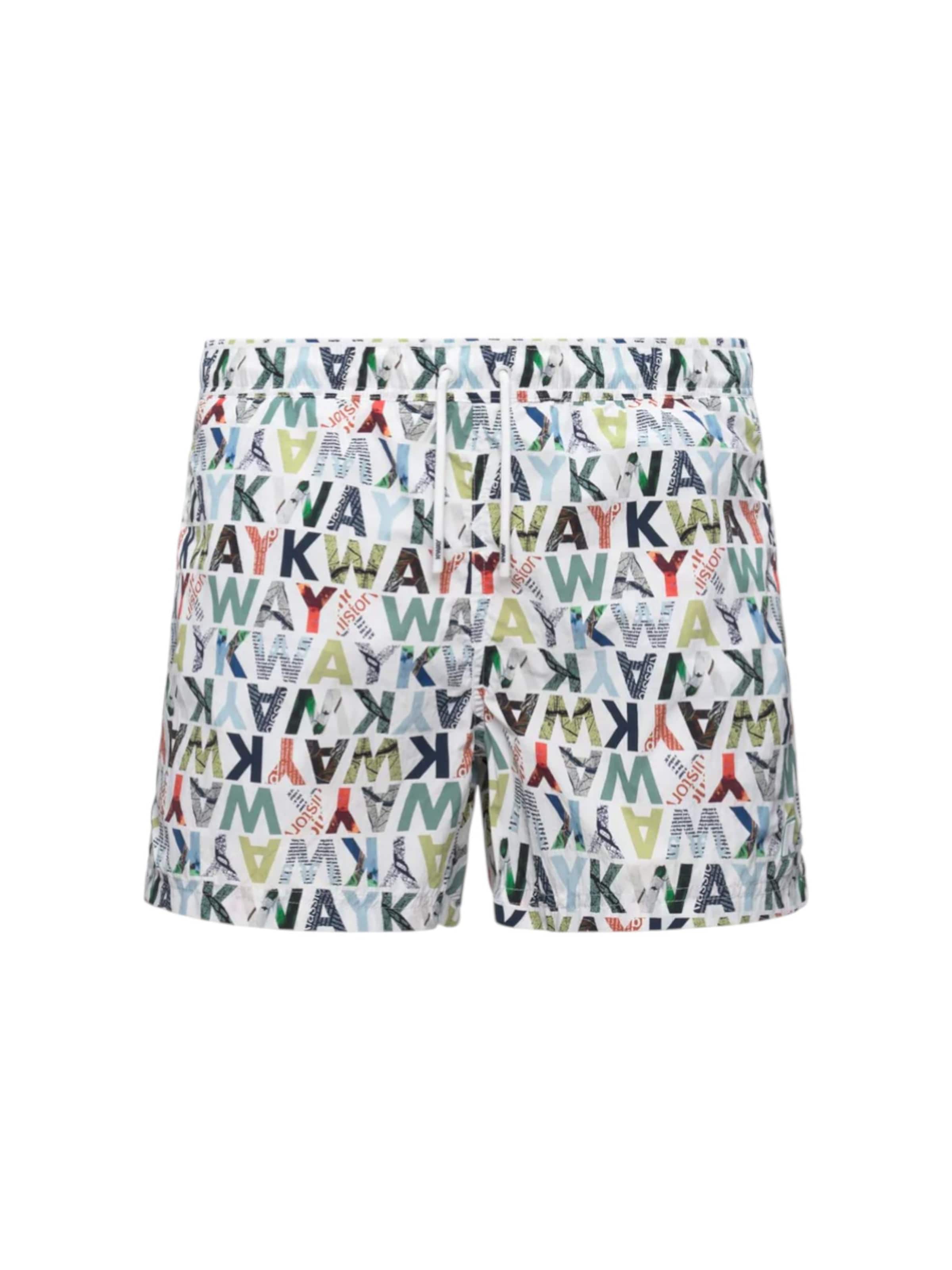 Shorts de bain K-Way en mélange de couleurs : devant