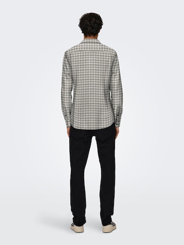 Only & Sons Slim Fit Hemd 'ONSGUDMUND' in Grün
