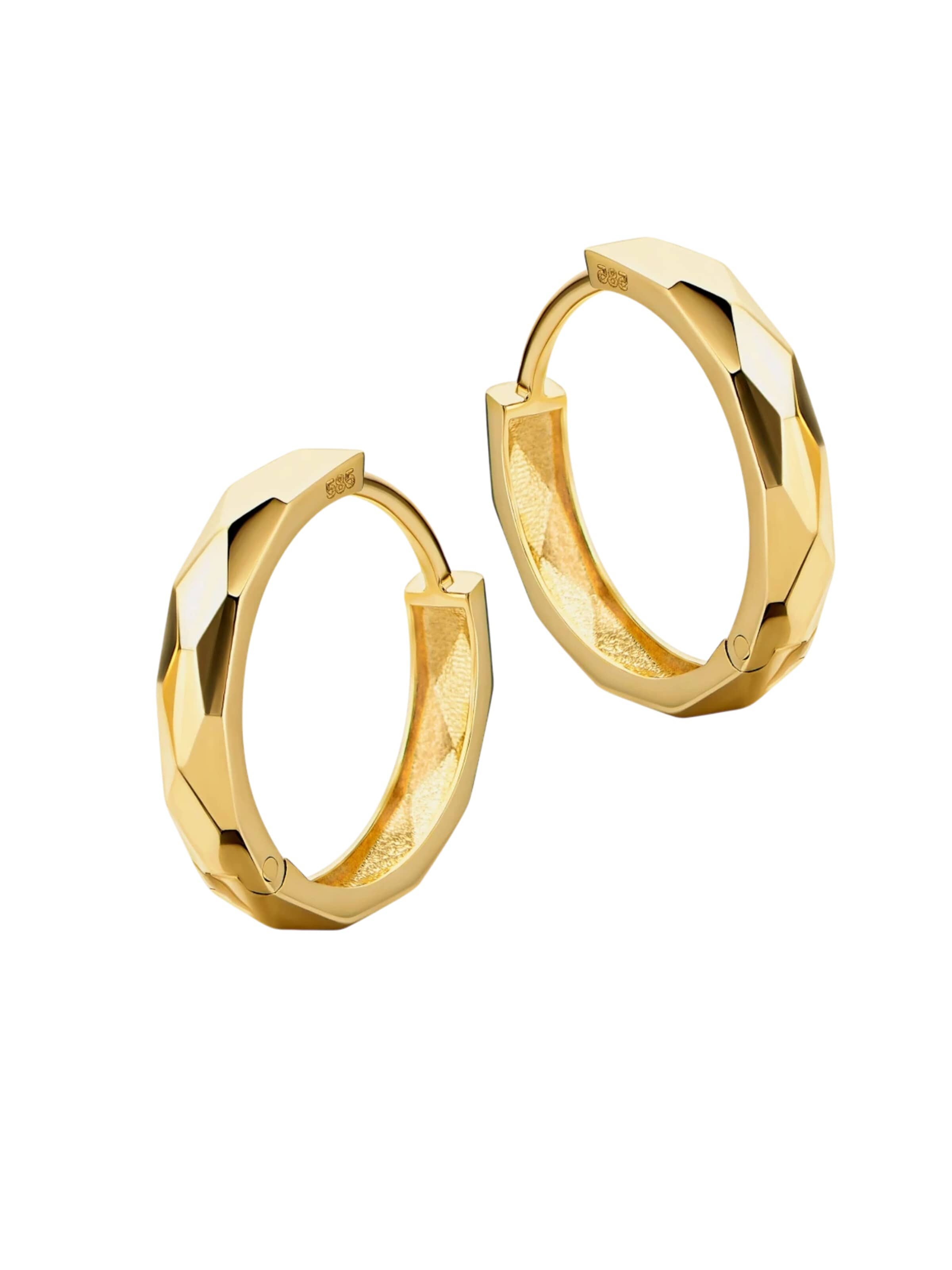 Orecchini 'Ohrringe aus 375 Gelbgold' di DIAMANT LETERNEL in giallo: frontale