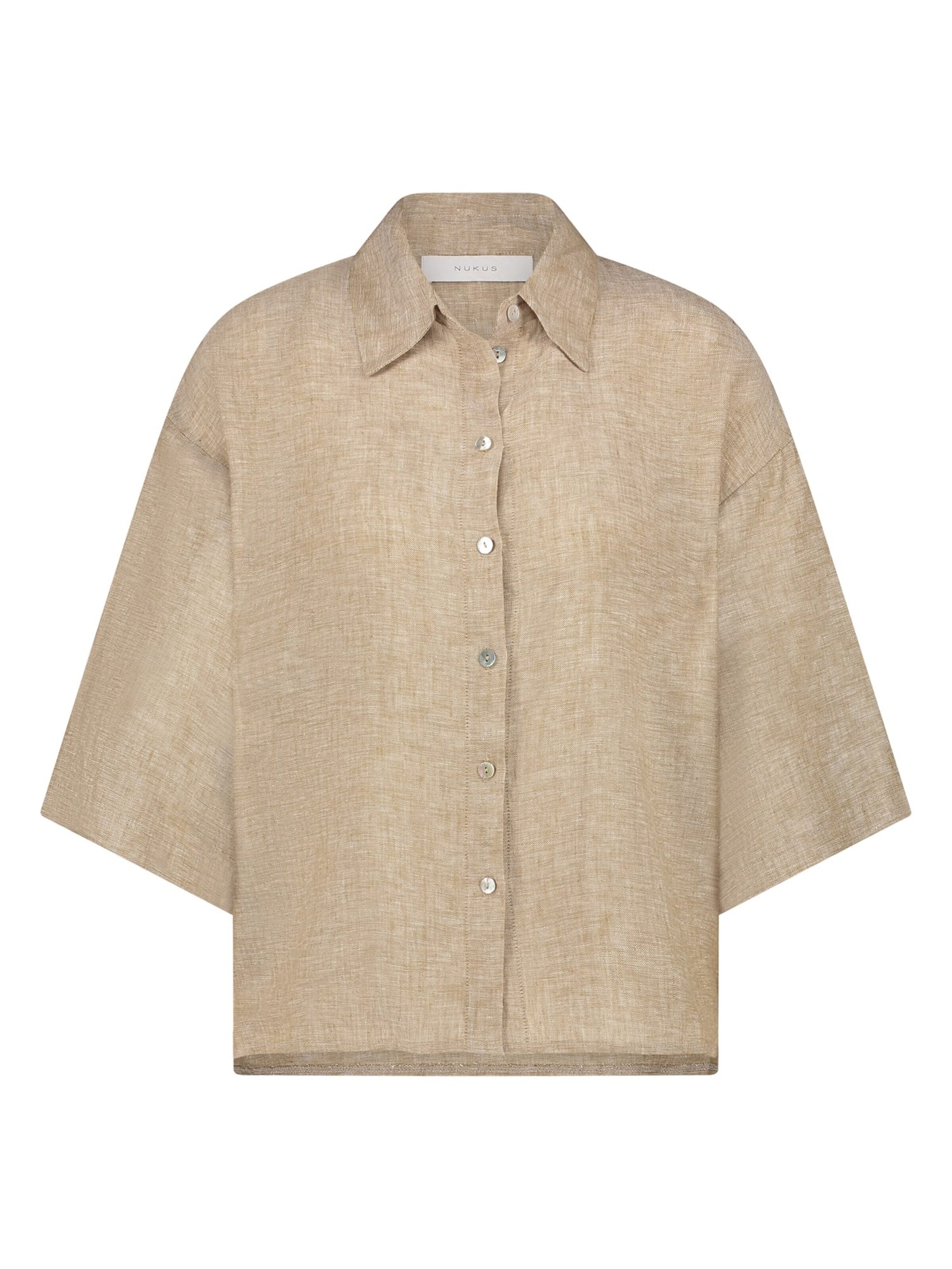 nukus Blouse in Beige: voorkant