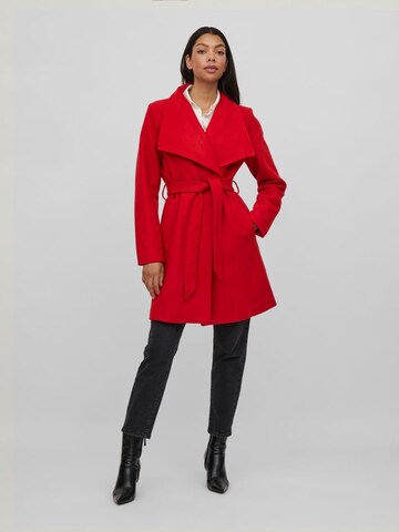 VILA Between-Seasons Coat in Red: front