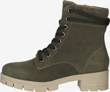 Tamaris Comfort Lace-Up Ankle Boots in Green
