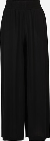 Vero Moda Petite Wide leg Broek 'MENNY' in Zwart: voorkant