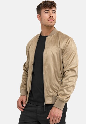 INDICODE JEANS Between-Season Jacket 'Abbott' in Beige: front