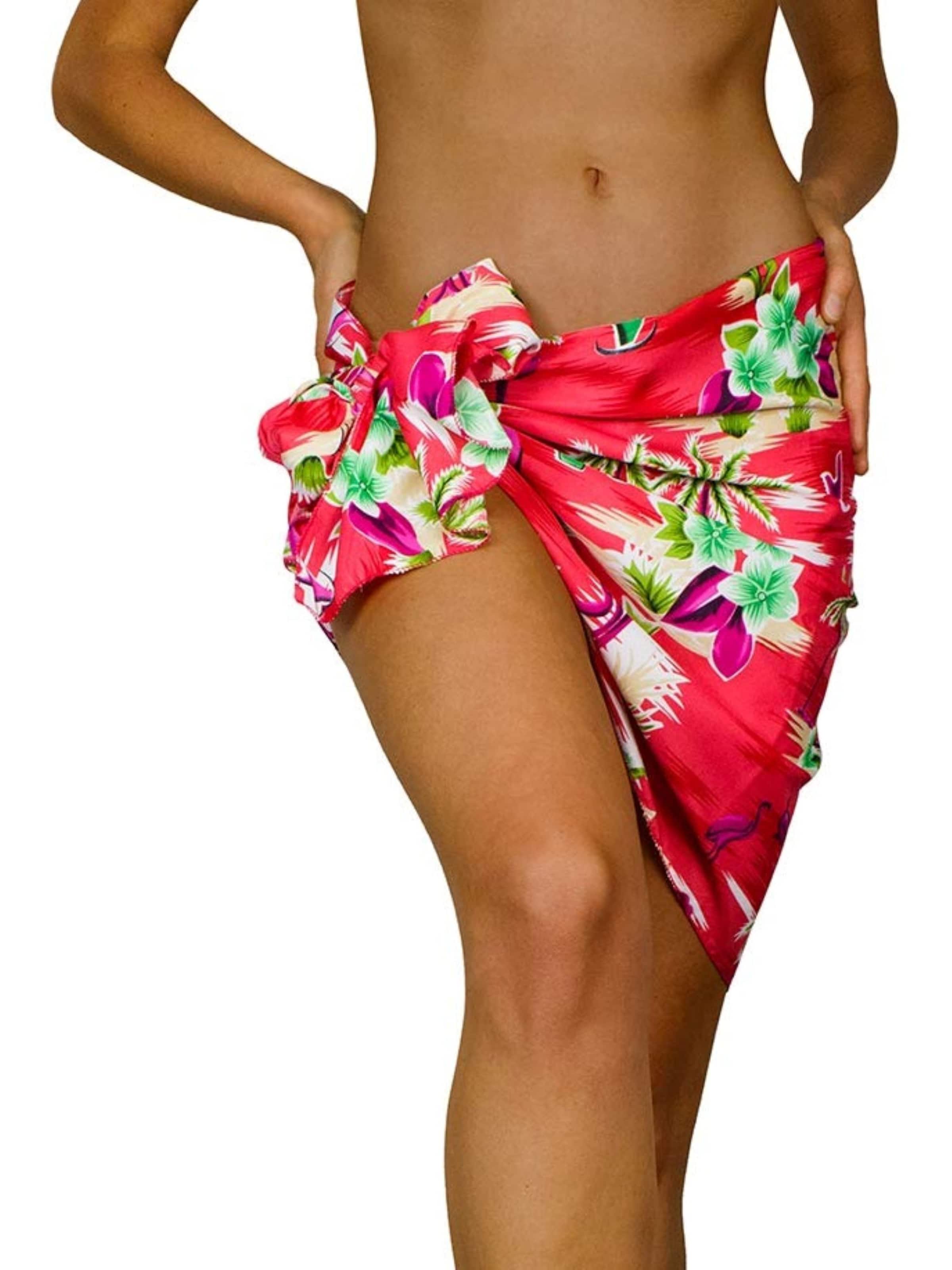 King Kameha Scarf 'Flamingos' in Red: front