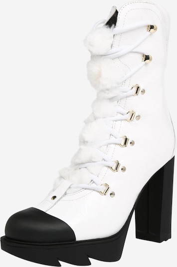 Love Moschino Paeltega poolsaabas 'RUBBER' valge, Tootevaade