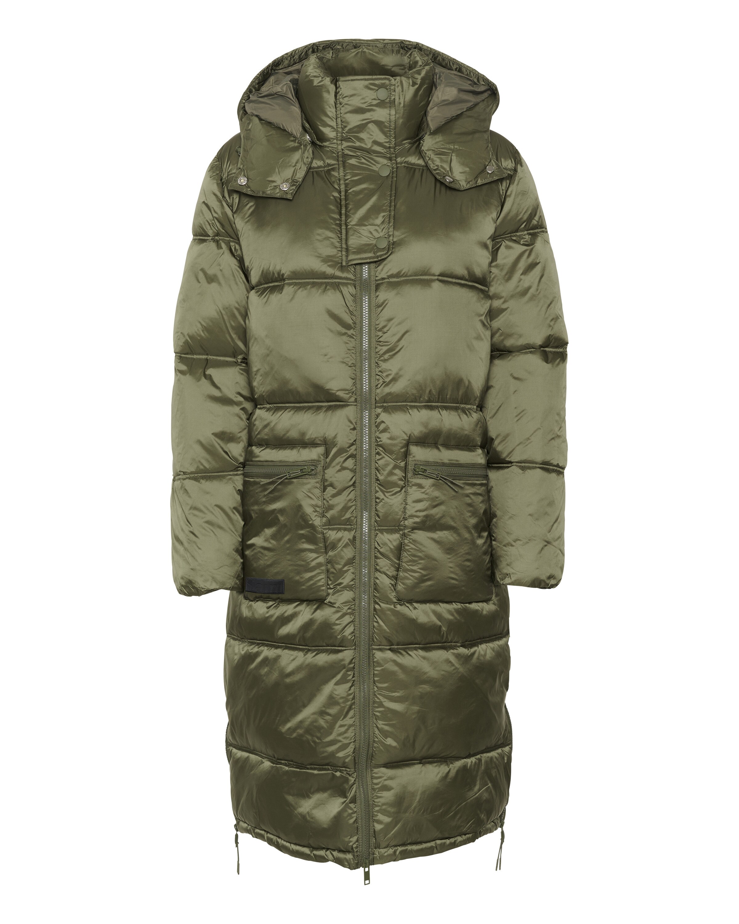 SAINT TROPEZ Wintermantel 'Frances' in Groen: voorkant