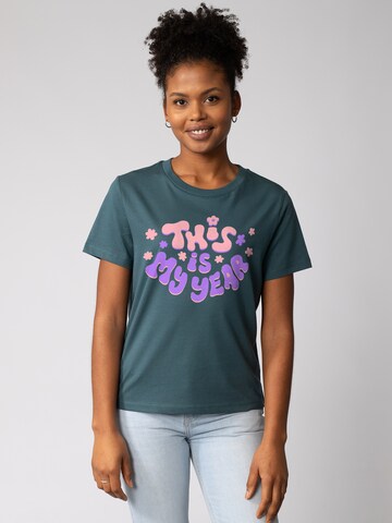 Watapparel Shirt 'This is my year' in Groen: voorkant