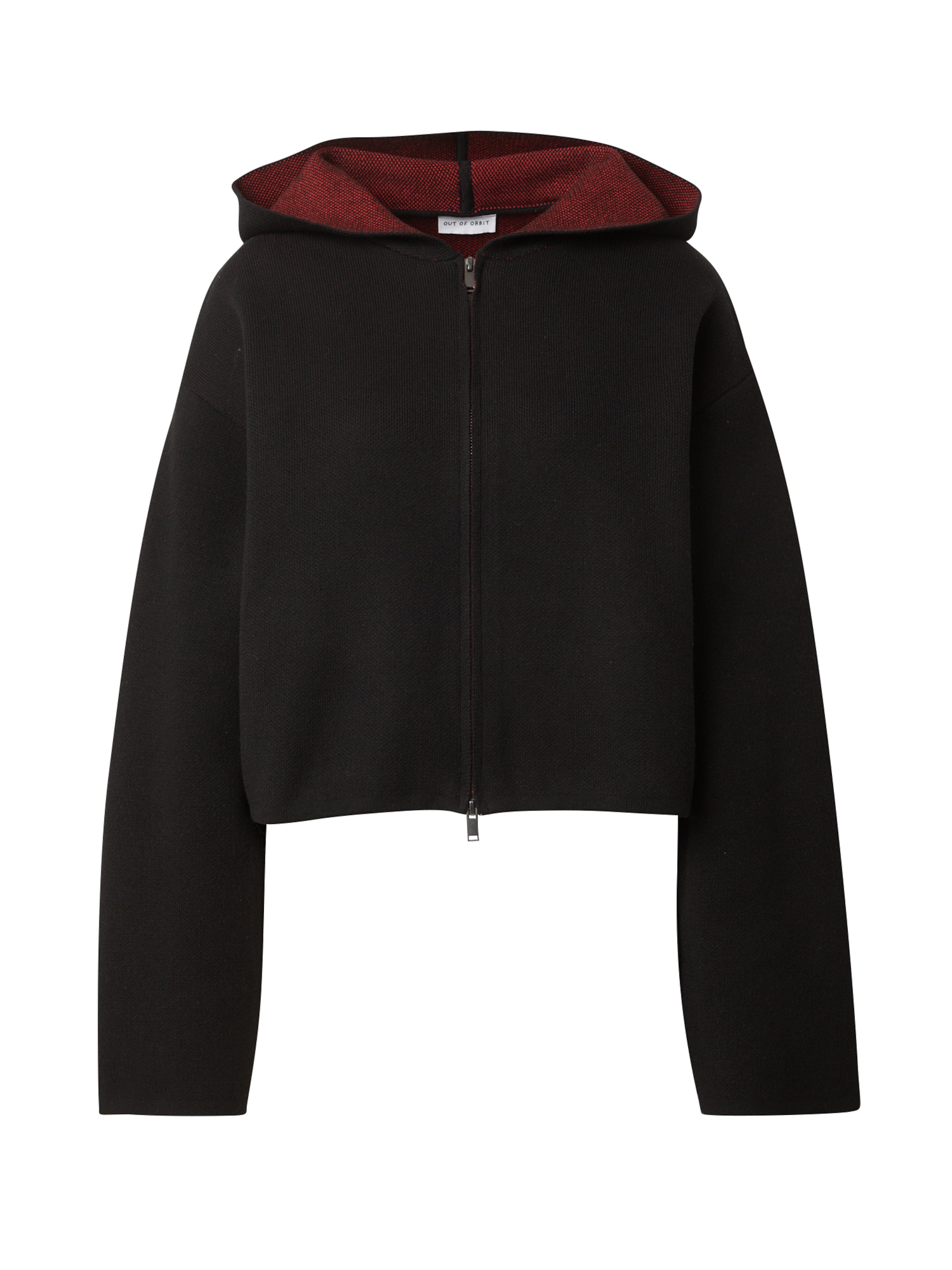 OUT OF ORBIT Πλεκτή ζακέτα 'Farina' σε μαύρο: μπροστά