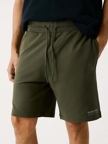 Red Bull Racing x Pepe Jeans Regular Trousers 'Essential' in Green