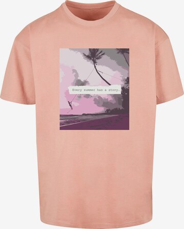 Merchcode Shirt 'Summer - Every summer has a story' in Oranje: voorkant