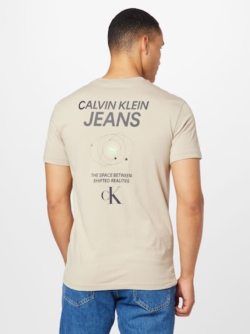 bēšs Calvin Klein Jeans T-Krekls 'Future Galaxy': no priekšpuses