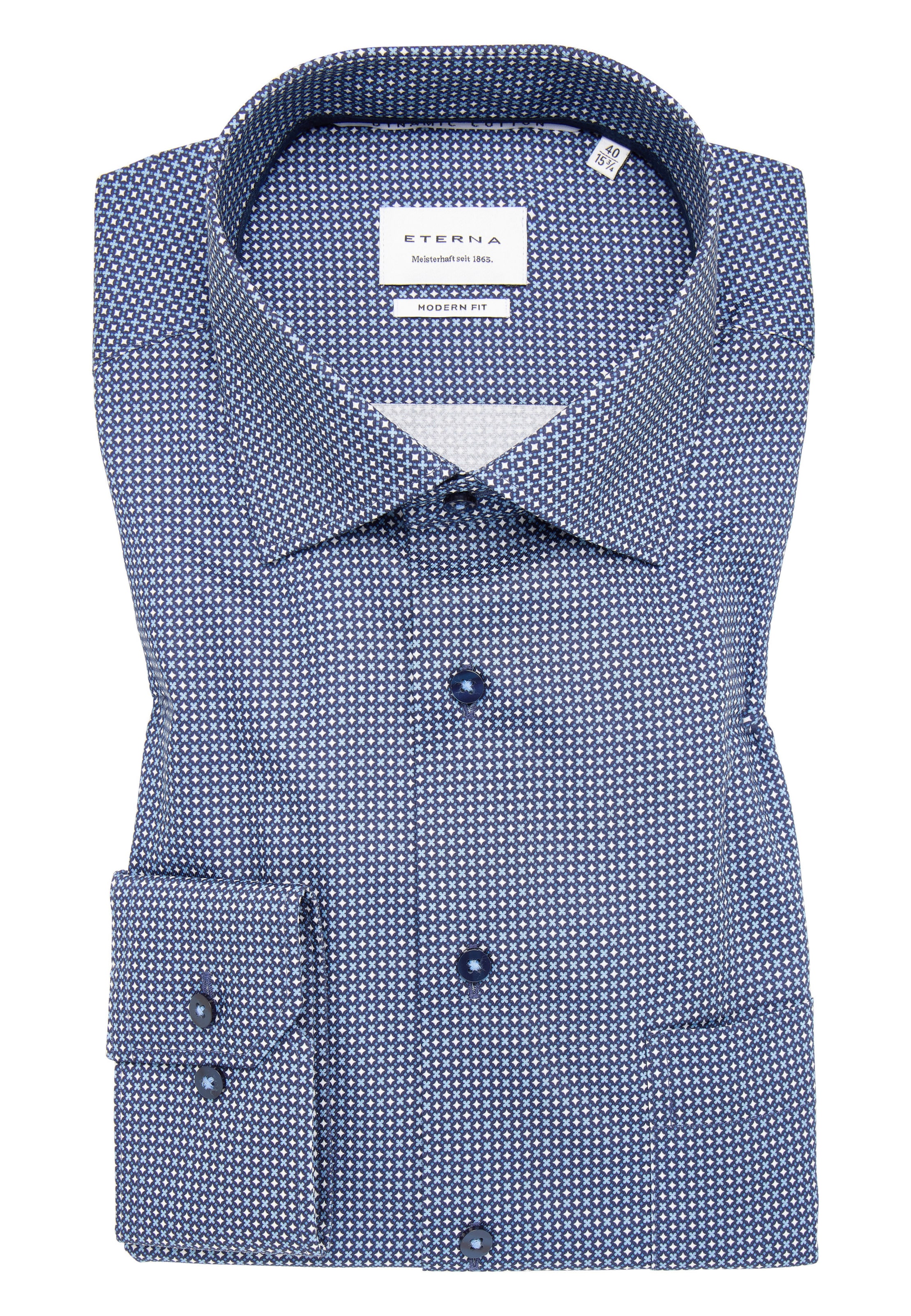 ETERNA Regular Fit Hemd in Blau
