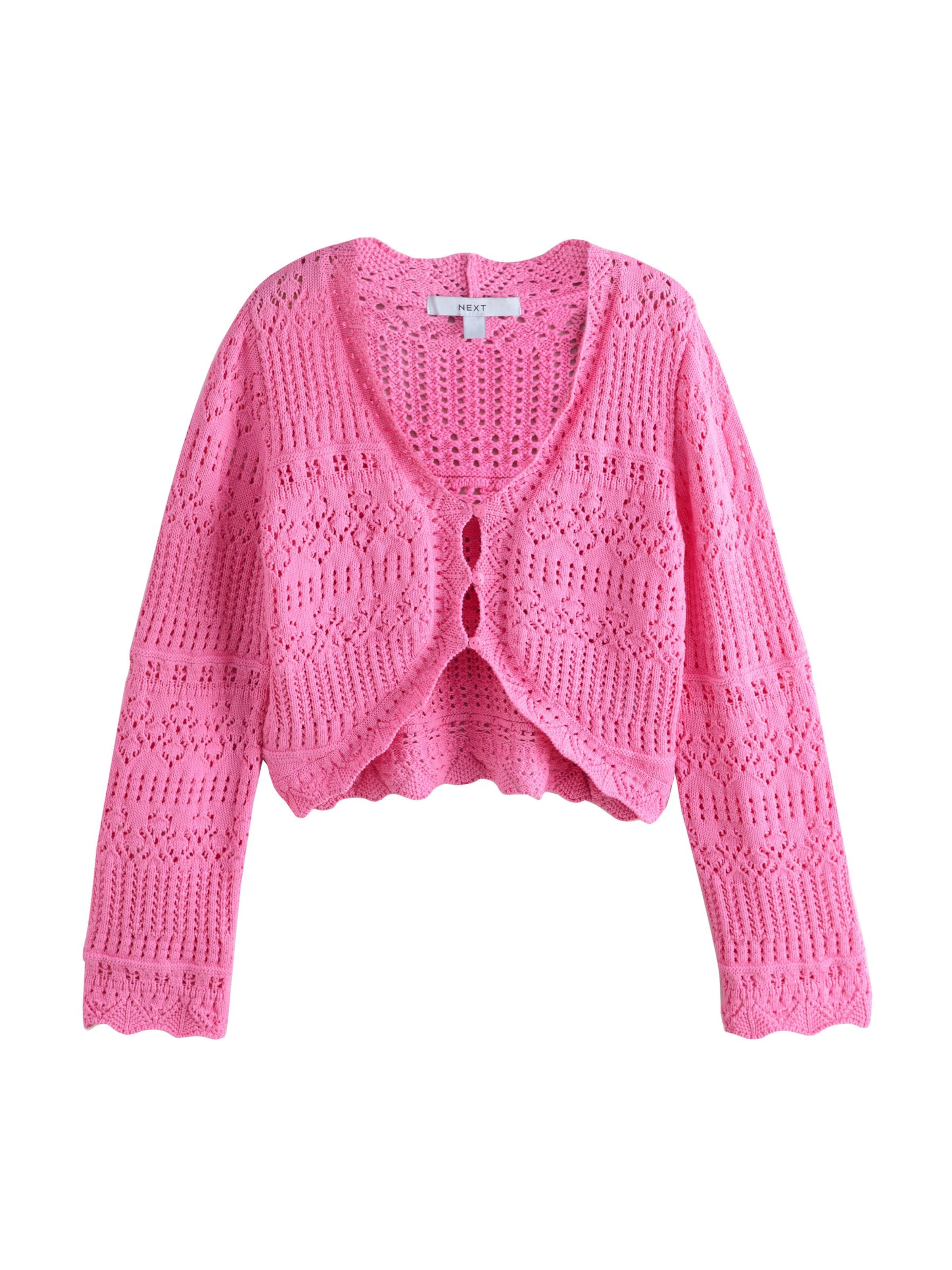 Next Strickjacke in Pink: Vorderseite