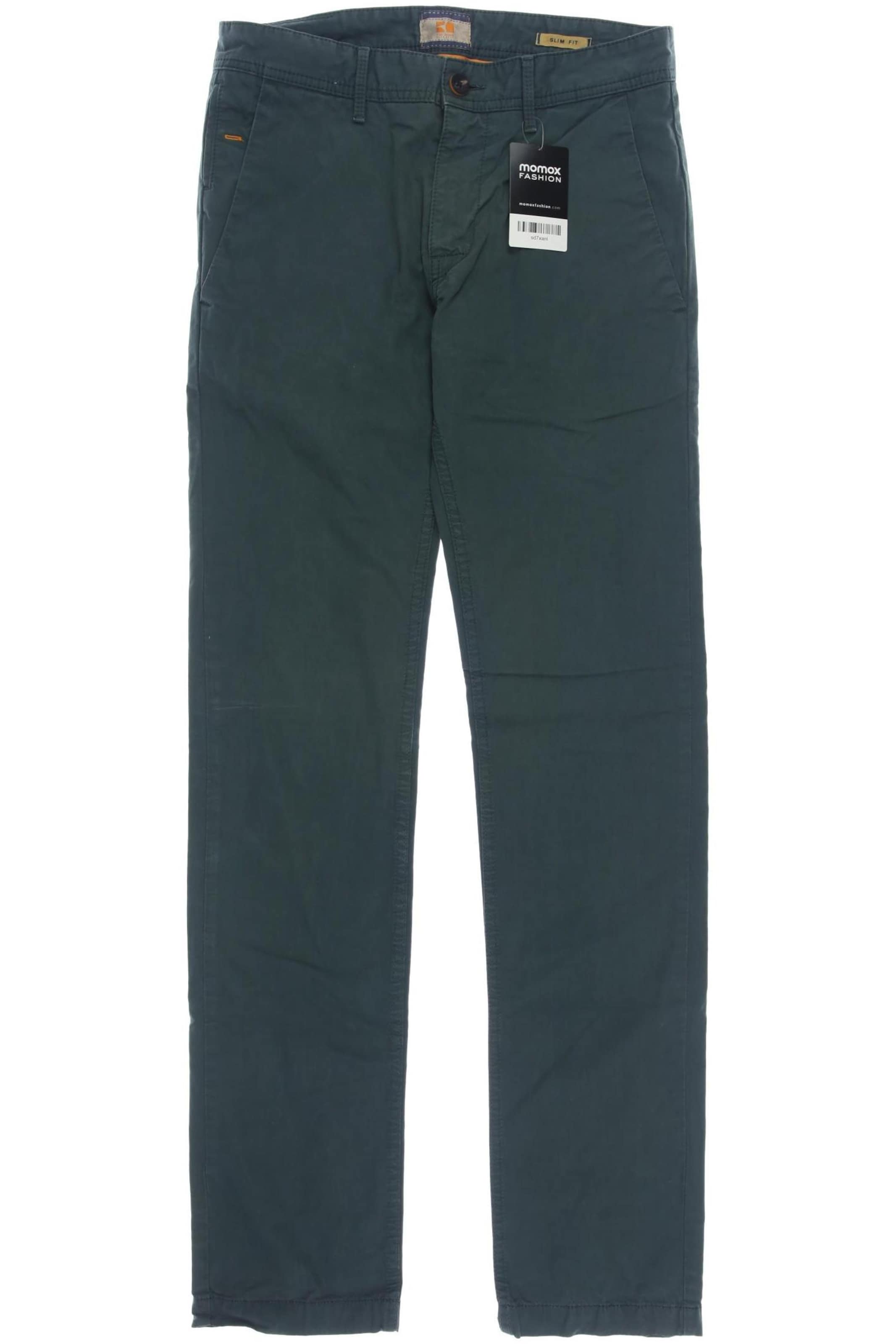 BOSS Orange Stoffhose 30 in Grün: Vorderseite