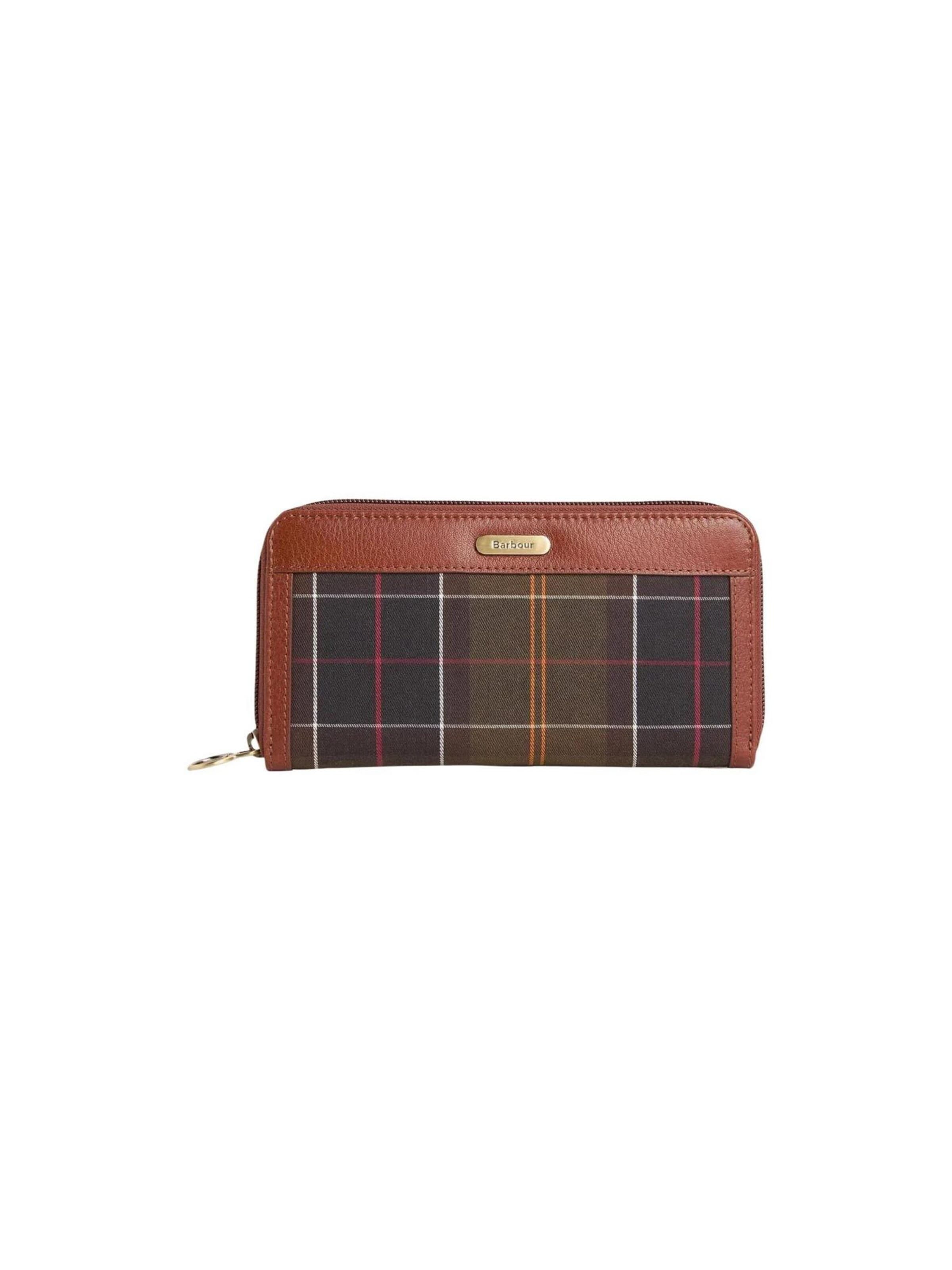 Portamonete 'DAPHNE TARTAN' di Barbour in verde: frontale