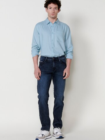 KOROSHI Regular fit Overhemd in Blauw