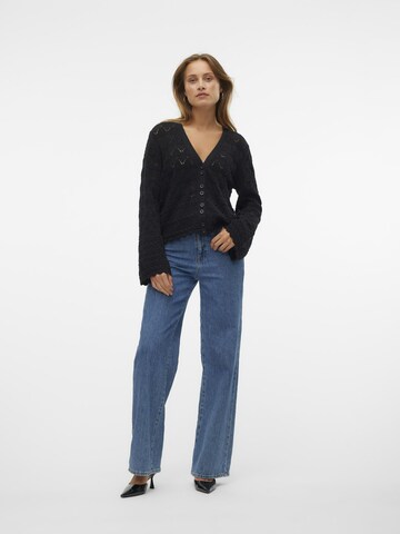 VERO MODA Knit Cardigan 'VMLUA' in Black