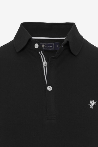 DENIM CULTURE Poloshirt 'Daven' in Schwarz