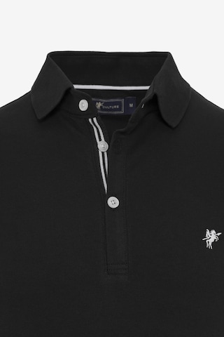 DENIM CULTURE Poloshirt 'Daven' in Schwarz