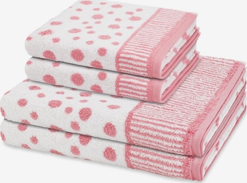 ROSS Handtuch 'Punkte allover' in Pink: Vorderseite