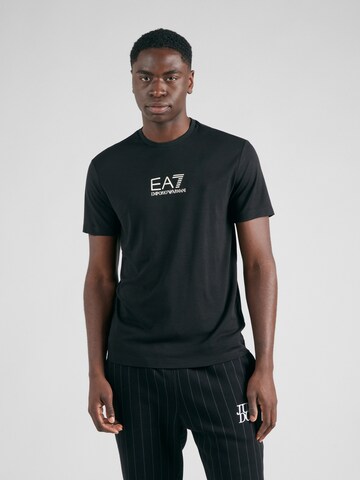 T-Shirt EA7 Emporio Armani en noir : devant