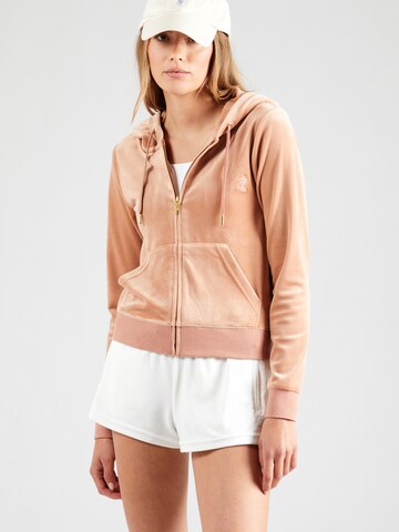 Juicy Couture Кофта на молнии 'Robertson' в Коричневый: спереди