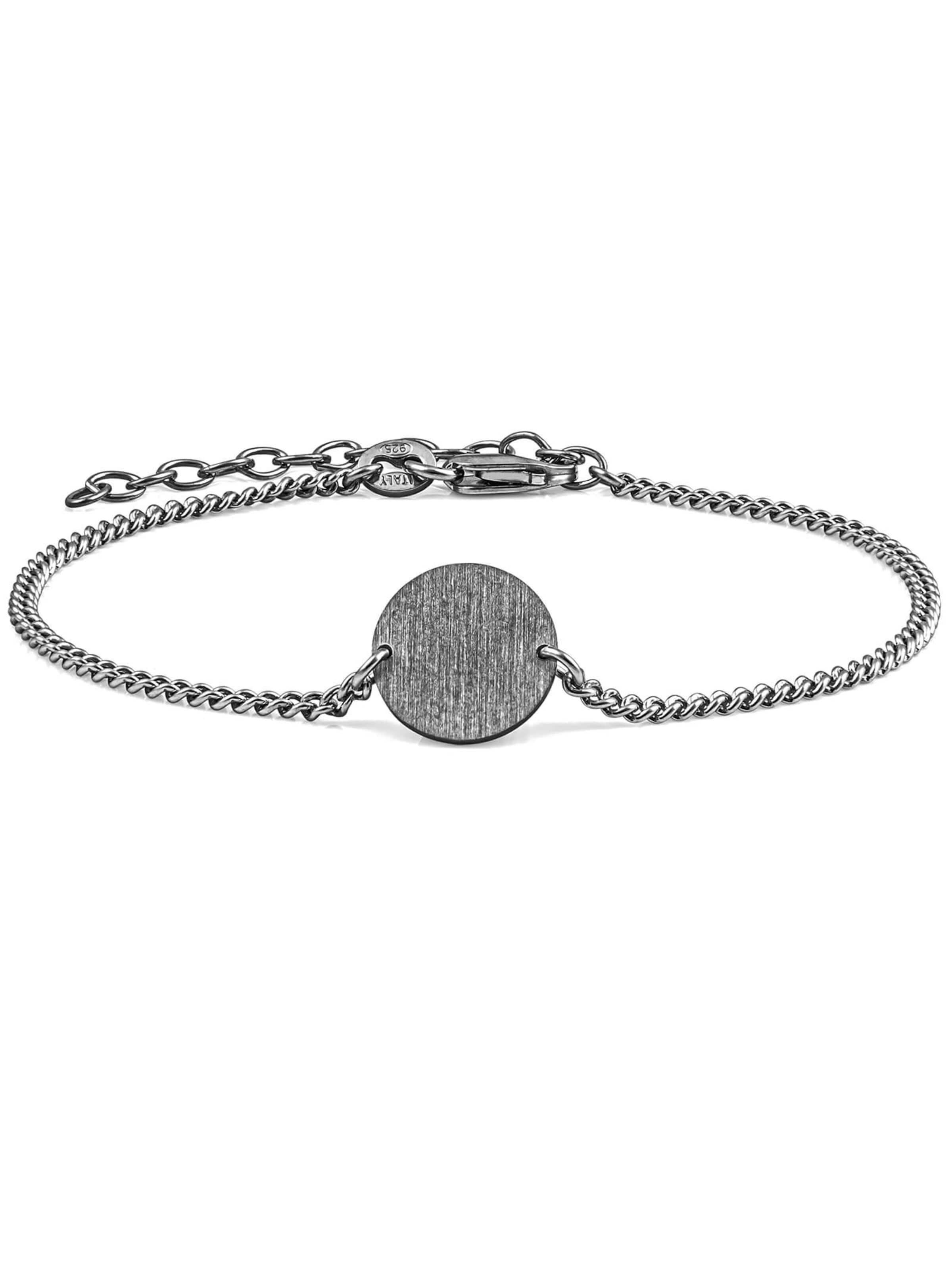 modabilé Armband 'CIRCLE'‌‌‌‌‌‌ in Schwarz: Vorderseite