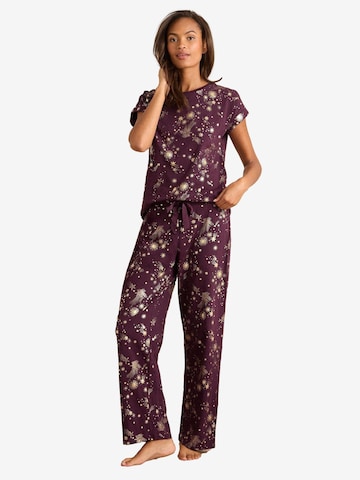 love & roses Pyjama in Rot: Vorderseite