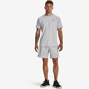 UNDER ARMOUR Regular Workout Pants 'Peak Woven' in Grey