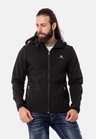 CIPO & BAXX Between-Season Jacket in Black: front