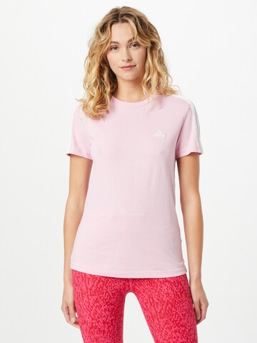 ADIDAS SPORTSWEAR - Camisa 'Essentials' em rosa: frente