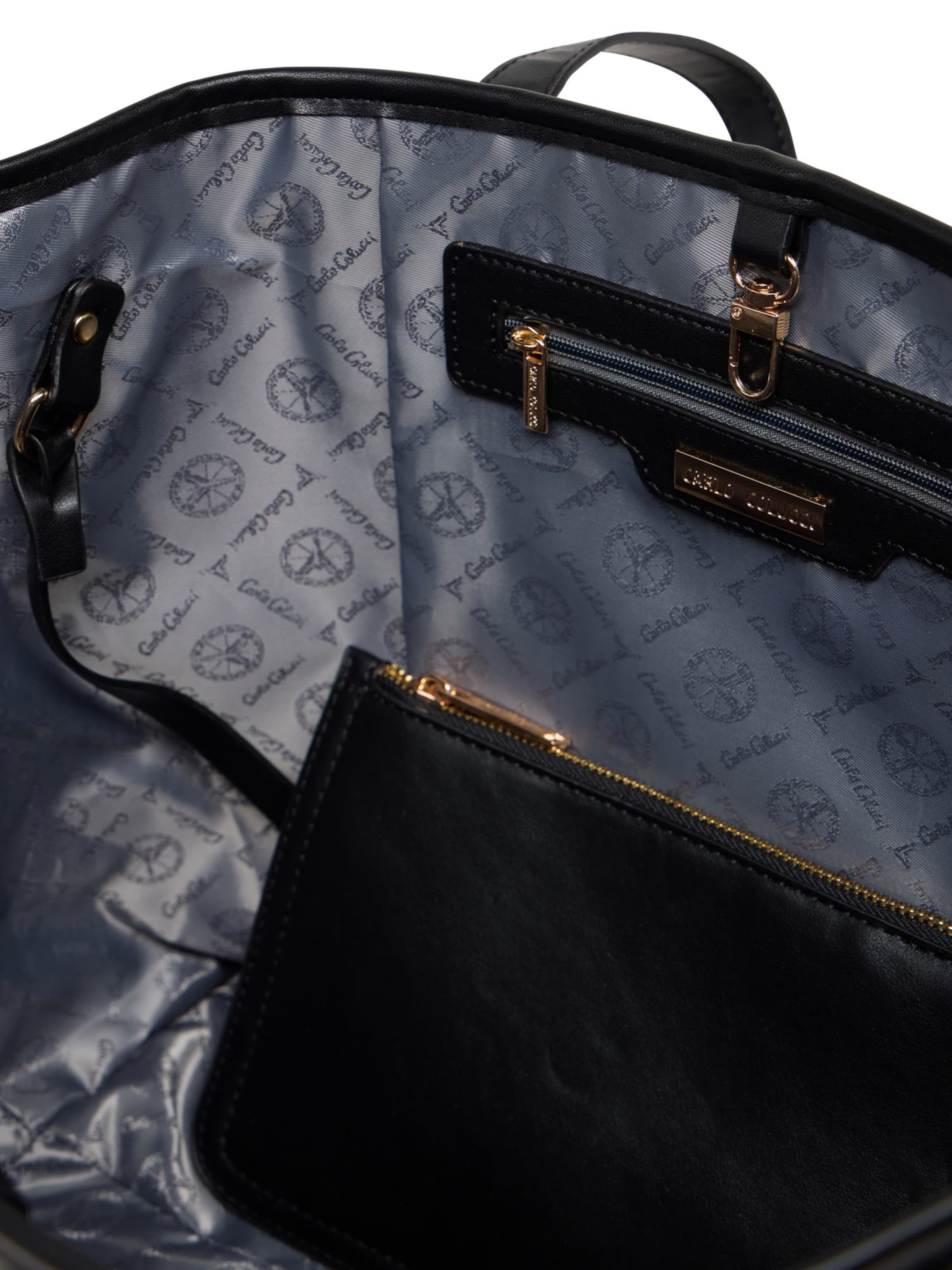 Carlo Colucci Shopper ' Dobloni ' in Zwart