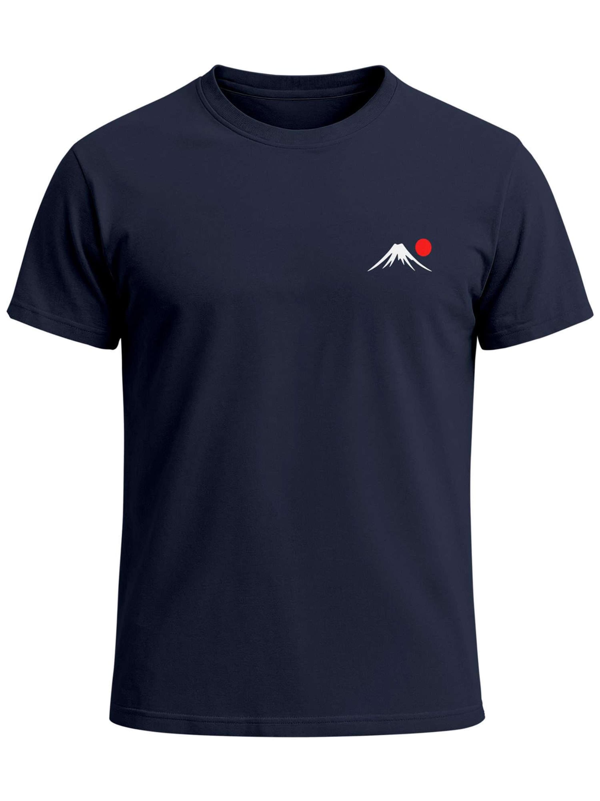 Neverless Shirt 'Mount Fuji' in Blue: front