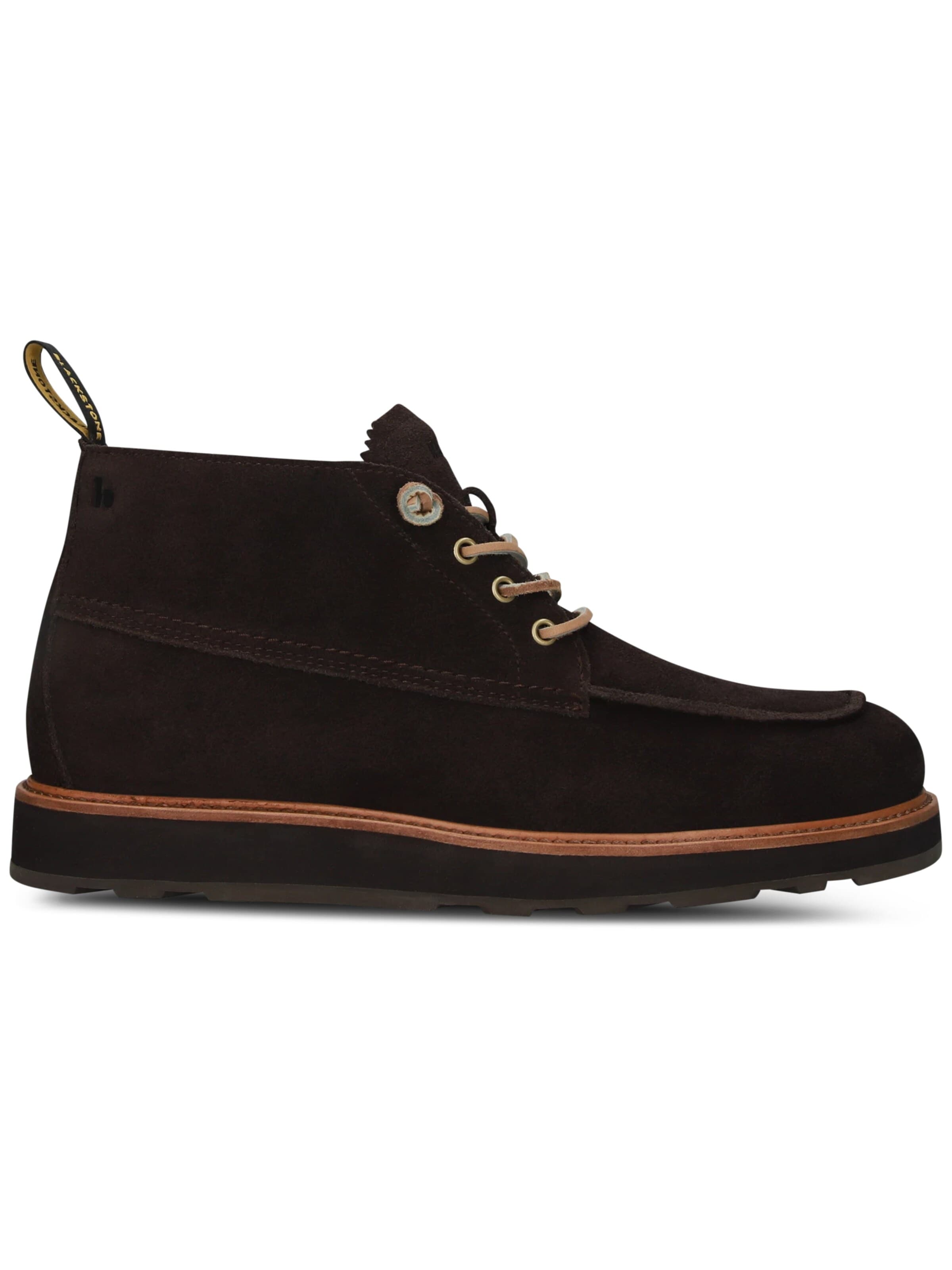 BLACKSTONE Boots med snörning 'PERIDO ASHER MID' i brun: framsida