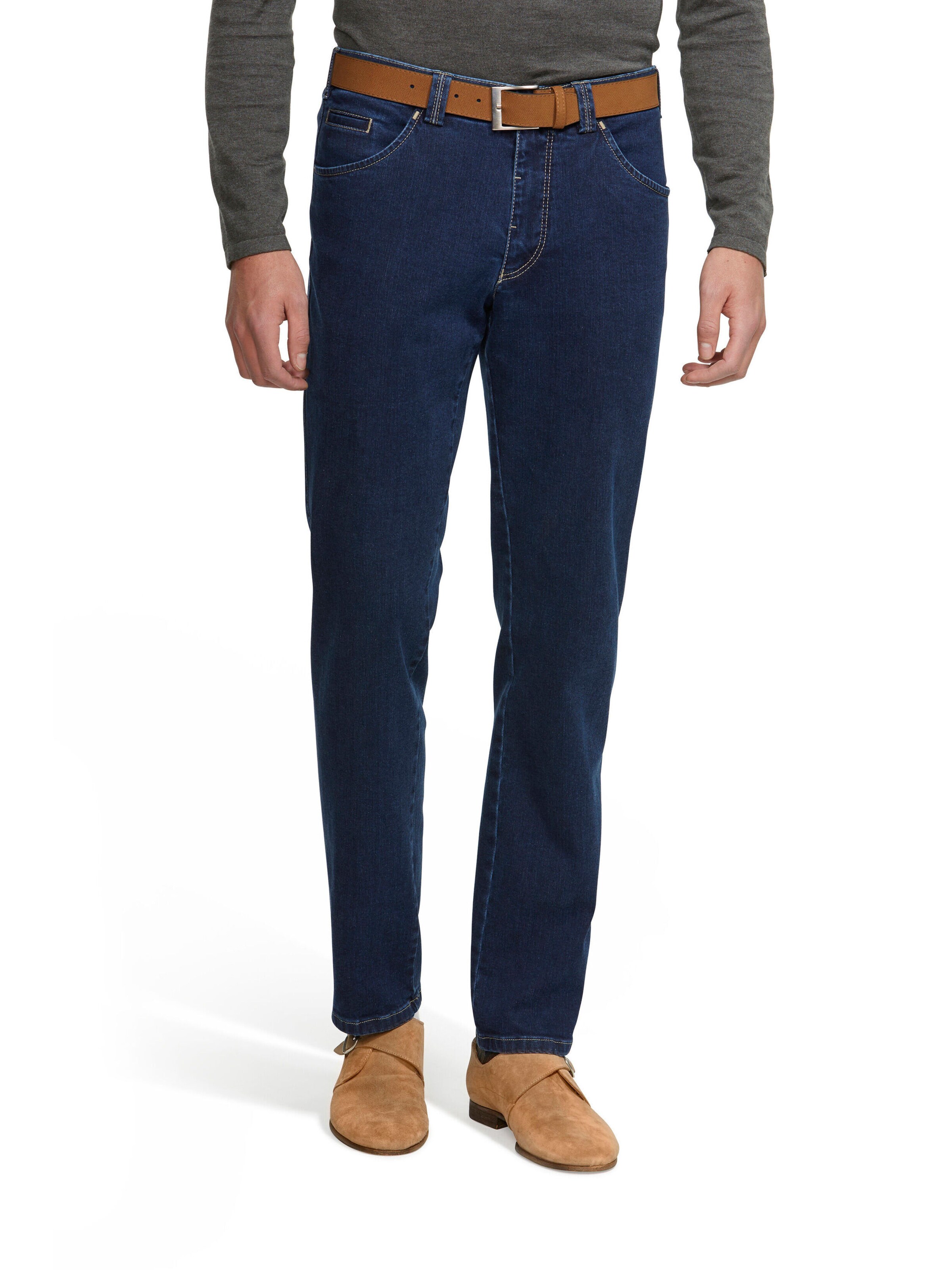 MEYER Slimfit Jeans 'Dublin' in Blauw: voorkant